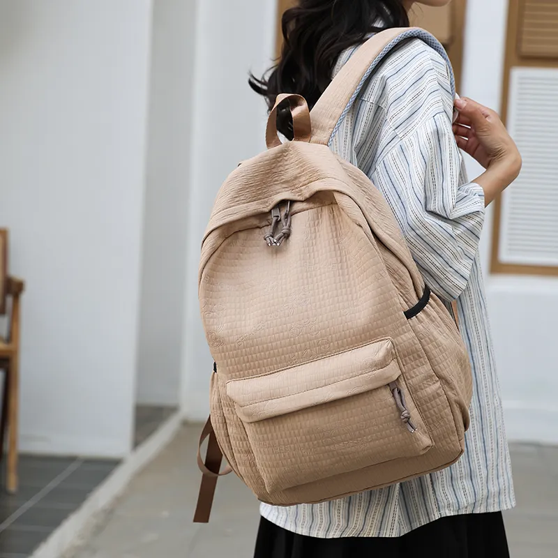 GEERDUN Oxford Backpack Regular Unisex Black/Gray/Khaki/Pink-7