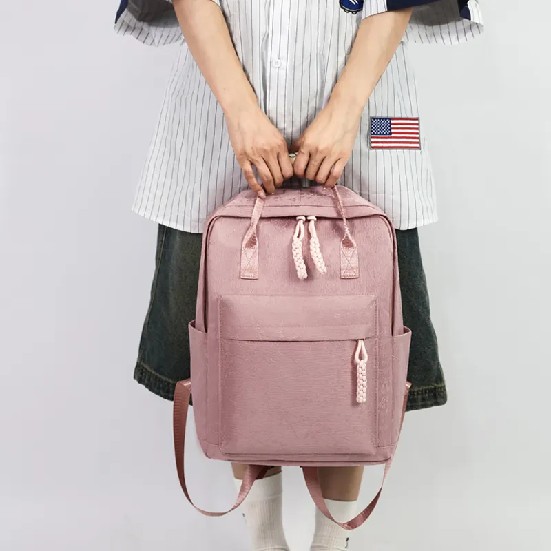 GEERDUN Oxford Backpack Unisex Black/White/Pink/Purple/Green-6