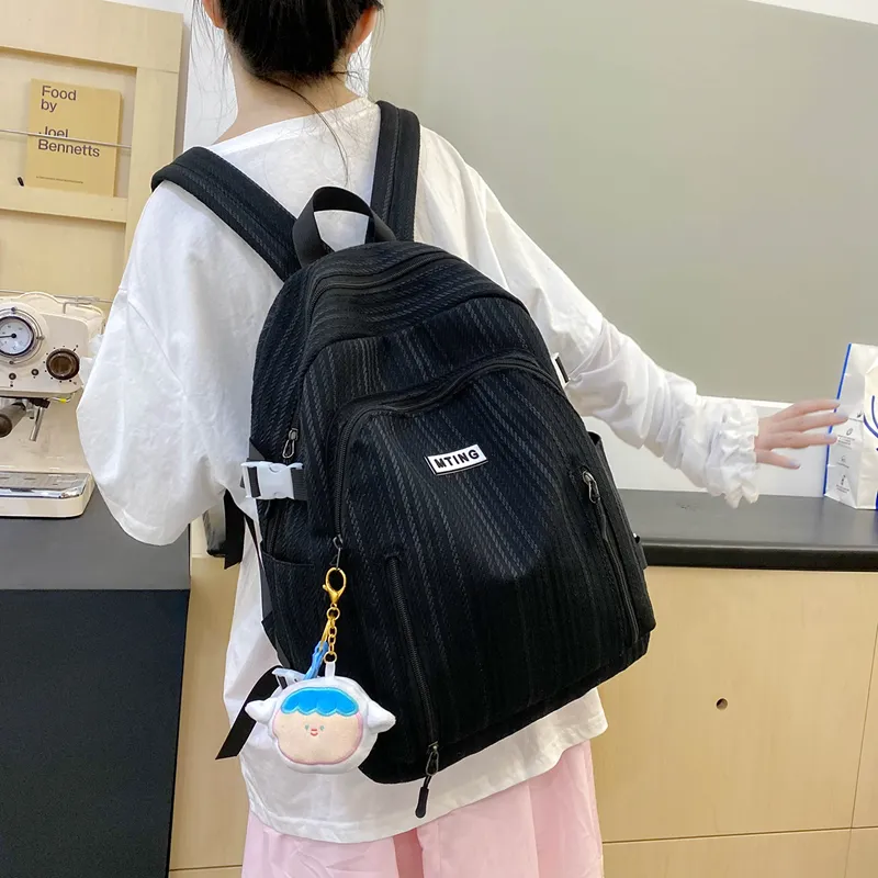 GEERDUN Nylon Backpack Women's Yellow/Black/White/Pink/Green-1