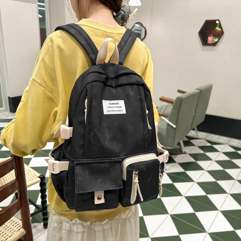 GEERDUN Nylon Backpack Unisex Multicolor-6