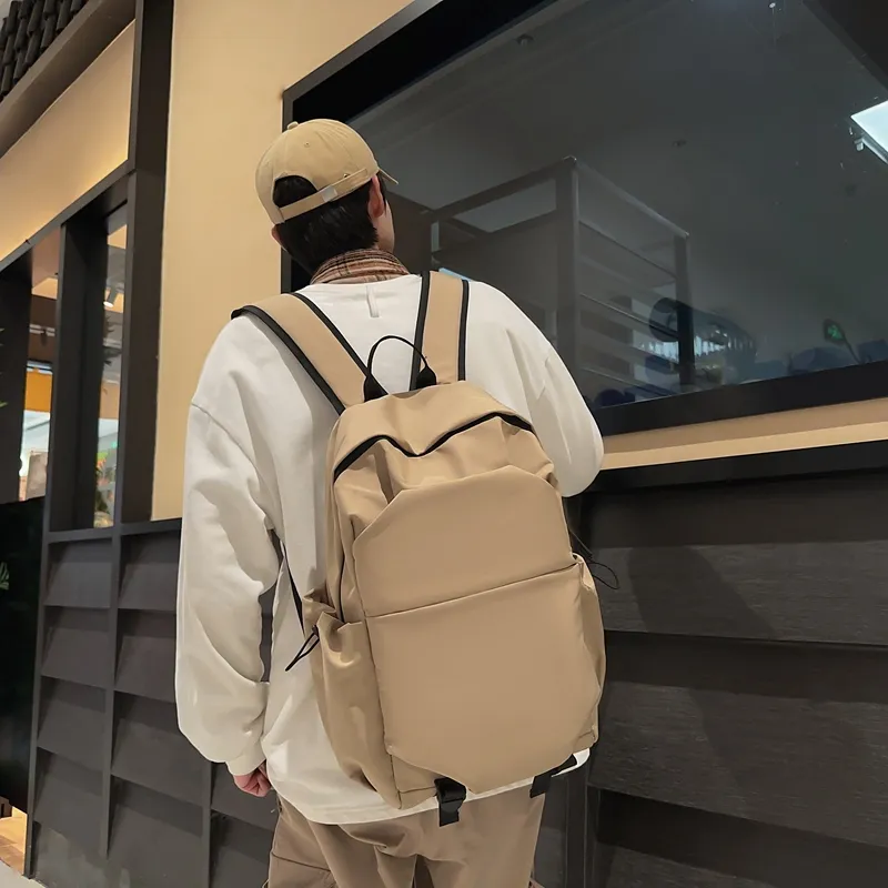 GEERDUN Nylon Backpack Unisex Black/White/Khaki/Green/Blue-6