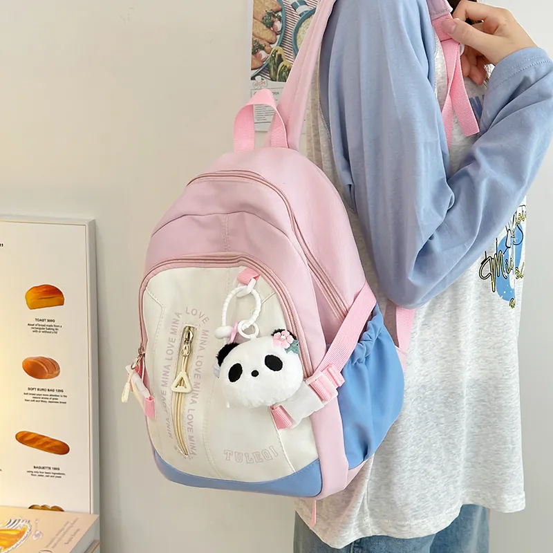 GEERDUN Nylon Backpack Women's Black/Pink/Purple/Green/Blue-2
