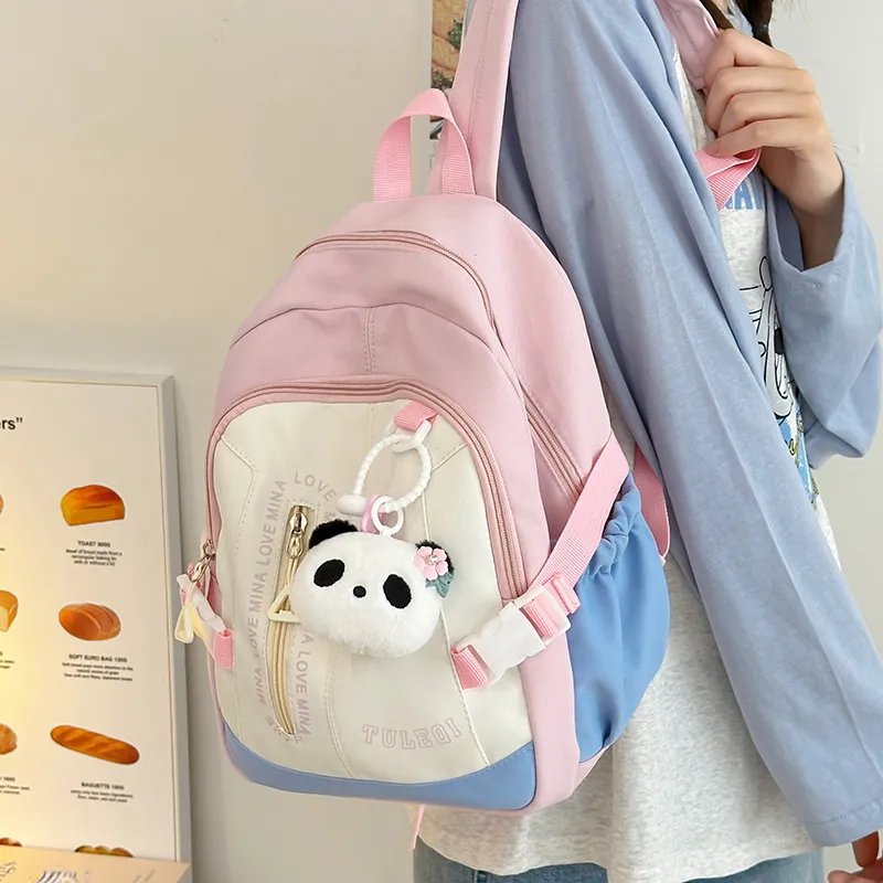 GEERDUN Nylon Backpack Women's Black/Pink/Purple/Green/Blue-3