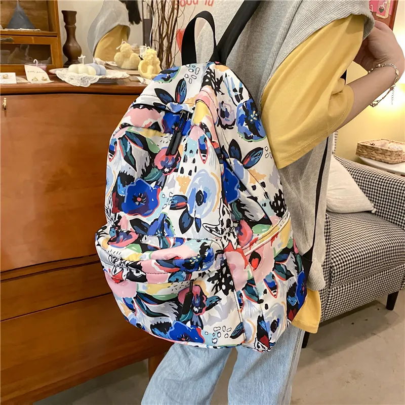 GEERDUN Nylon Backpack Women's Multicolor-3