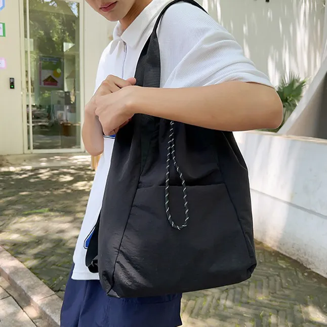 GEERDUN Nylon Backpack Unisex Black/White/Khaki/Green-1
