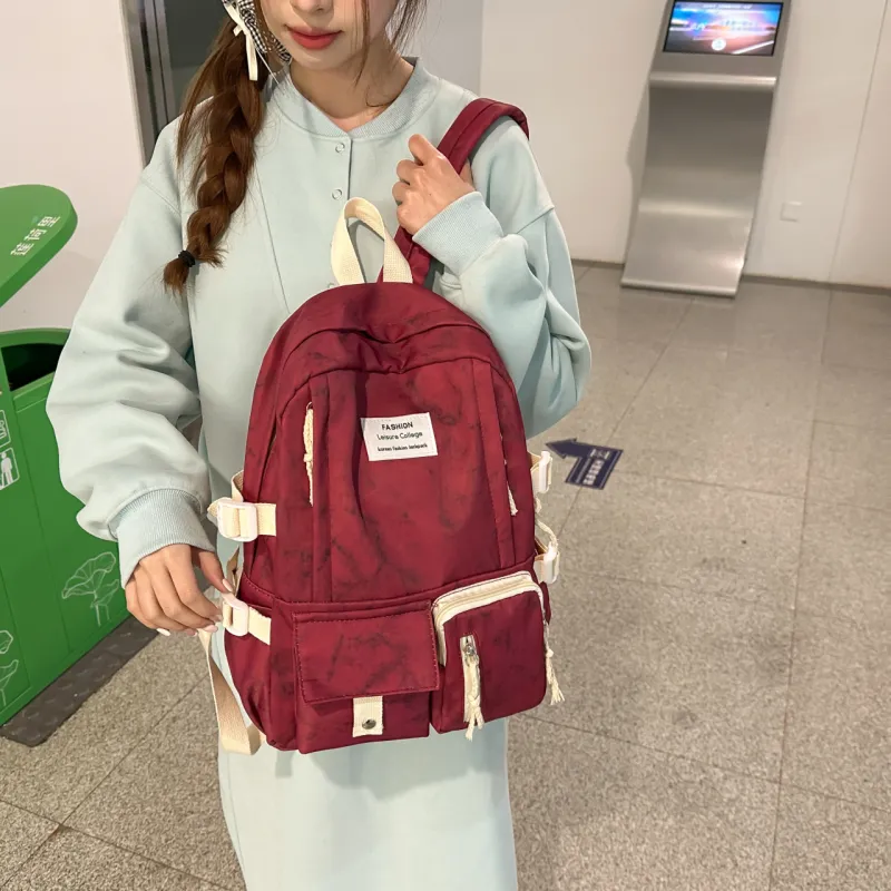 GEERDUN Nylon Backpack Unisex Multicolor-11