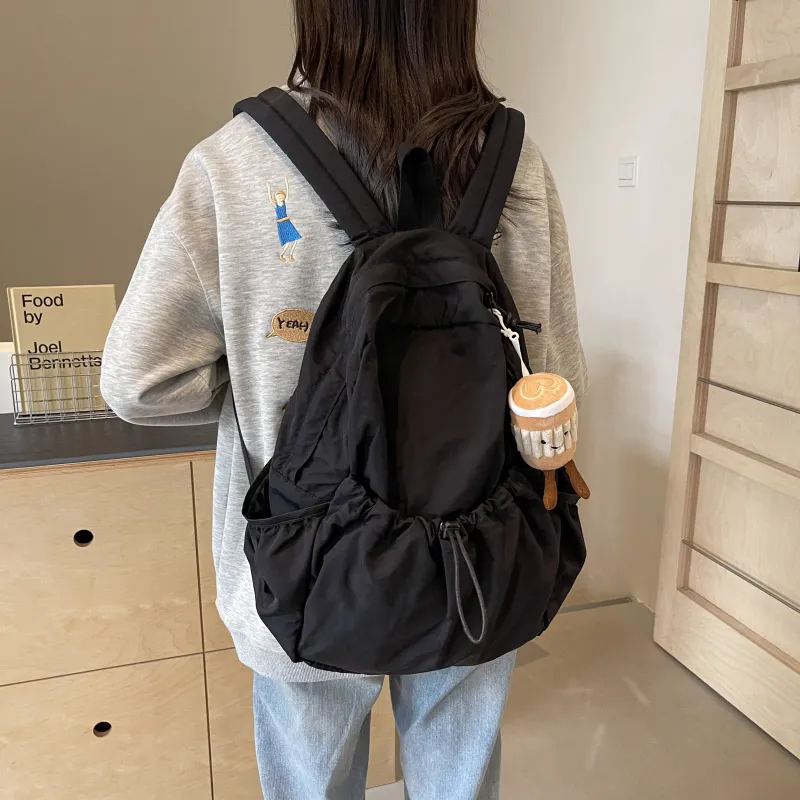 GEERDUN Nylon Fabric Backpack Unisex Multicolor-10