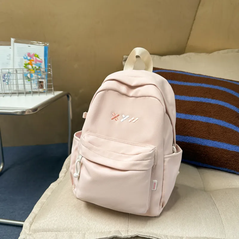 GEERDUN Nylon Backpack Unisex White, Black, Red, Yellow, Sky Blue, Pink-17
