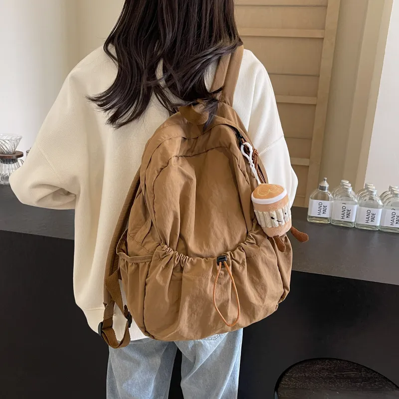 GEERDUN Nylon Fabric Backpack Unisex Multicolor-13