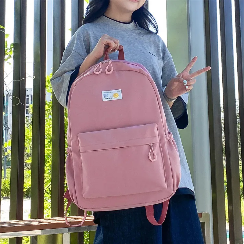 GEERDUN Nylon Backpack Unisex Black/Purple/Green/Blue/Pink-6