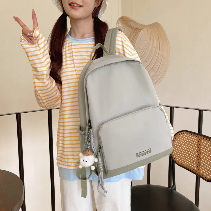 GEERDUN Nylon Backpack Regular Unisex Black, Violet, Khaki, Chocolate, Army Green-19