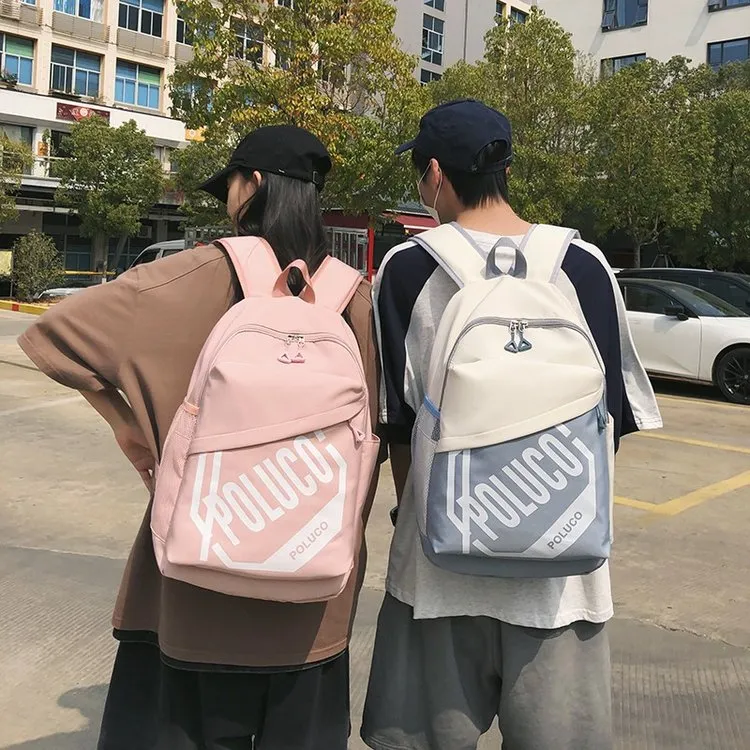GEERDUN Nylon Backpack Unisex Black/Pink/Khaki/Blue-2