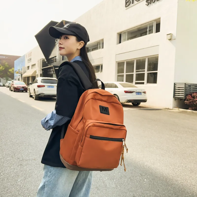 GEERDUN Nylon Backpack Unisex Gray, Red, Orange, Blue-7