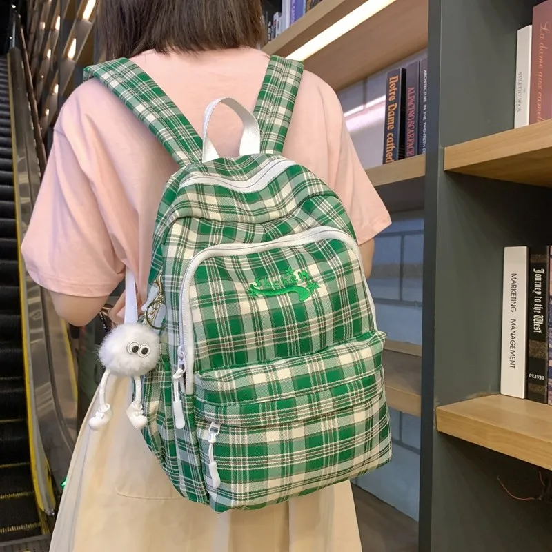 GEERDUN Nylon Backpack Regular Women's Black/Pink/Red/Khaki/Green-11