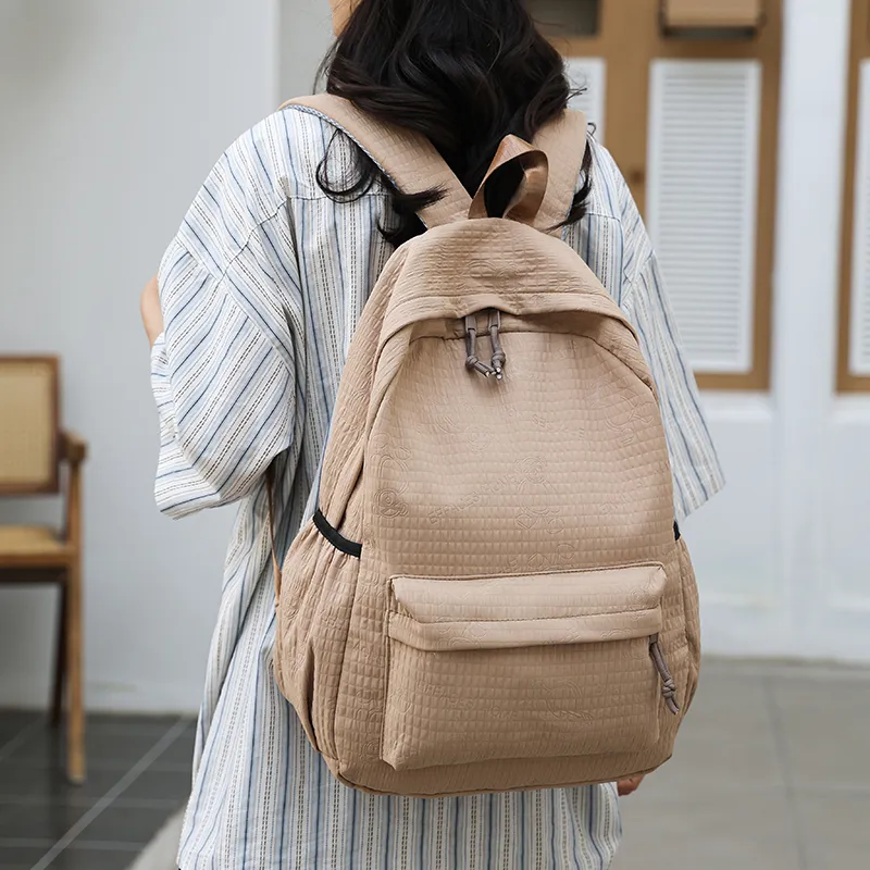 GEERDUN Oxford Backpack Regular Unisex Black/Gray/Khaki/Pink-8
