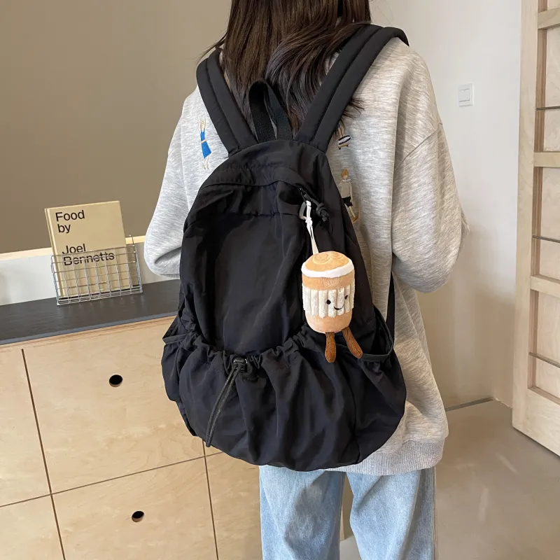 GEERDUN Nylon Fabric Backpack Unisex Multicolor-9