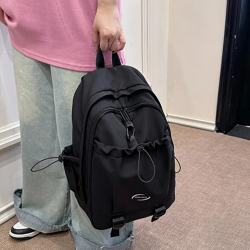 GEERDUN Oxford Backpack Regular Unisex Black/White/Blue/Pink-1