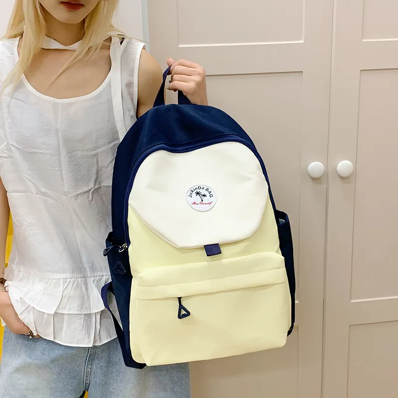 GEERDUN Nylon Fabric Backpack Women's Green, Blue, Navy Blue, Pink-11