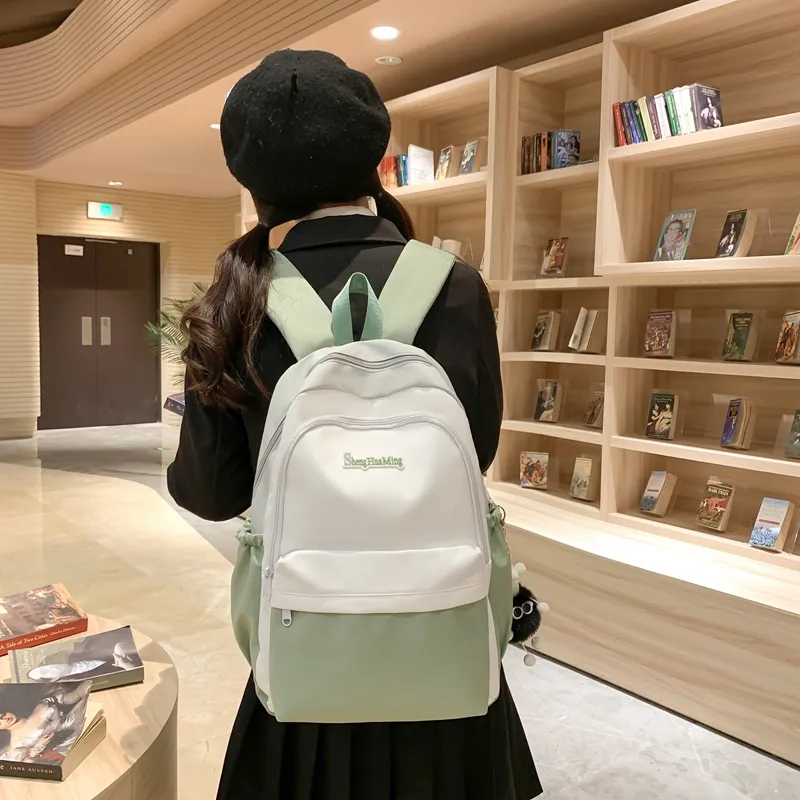 GEERDUN Nylon Backpack Unisex Black/Khaki/Green/Blue-6