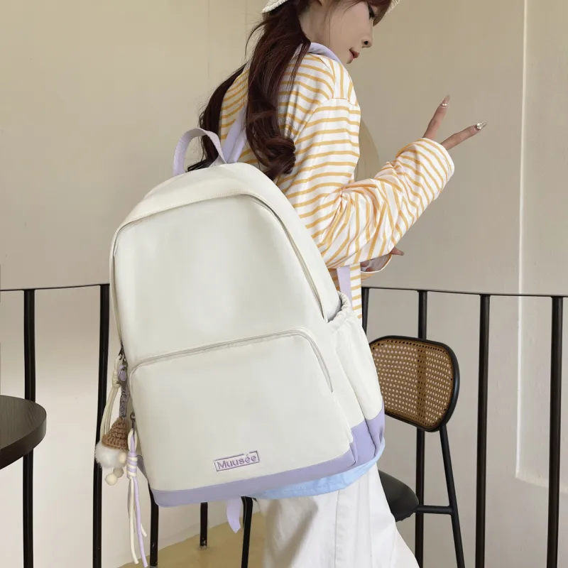 GEERDUN Nylon Backpack Regular Unisex Black, Violet, Khaki, Chocolate, Army Green-4