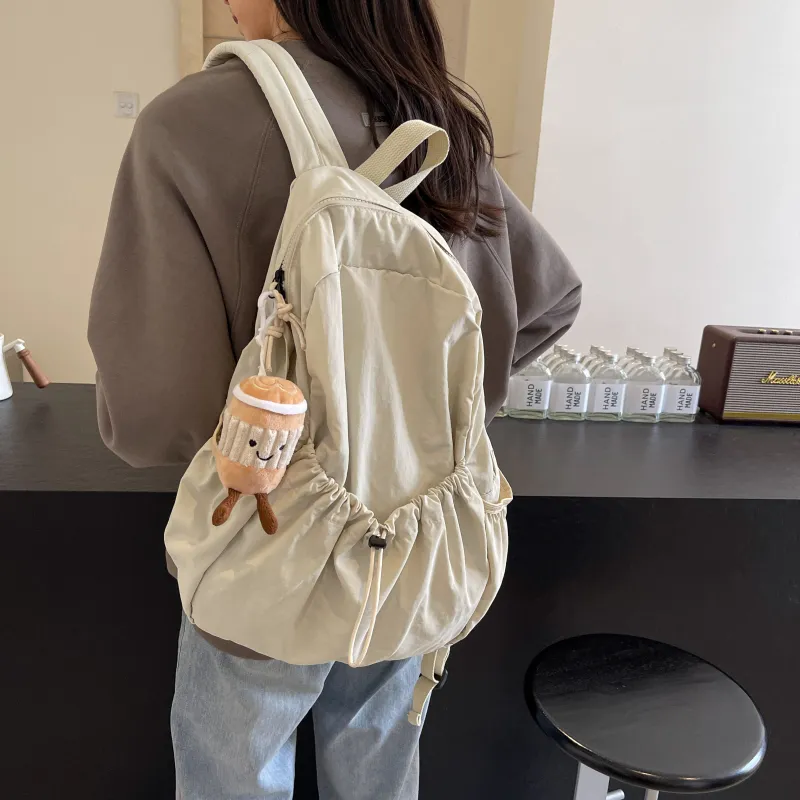 GEERDUN Nylon Fabric Backpack Unisex Multicolor-5