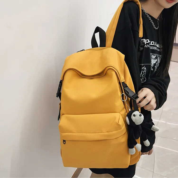 GEERDUN Nylon Backpack Large Size Unisex Black/Green/Gray/Yellow/Blue-12