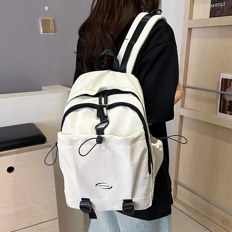 GEERDUN Oxford Backpack Regular Unisex Black/White/Blue/Pink-4