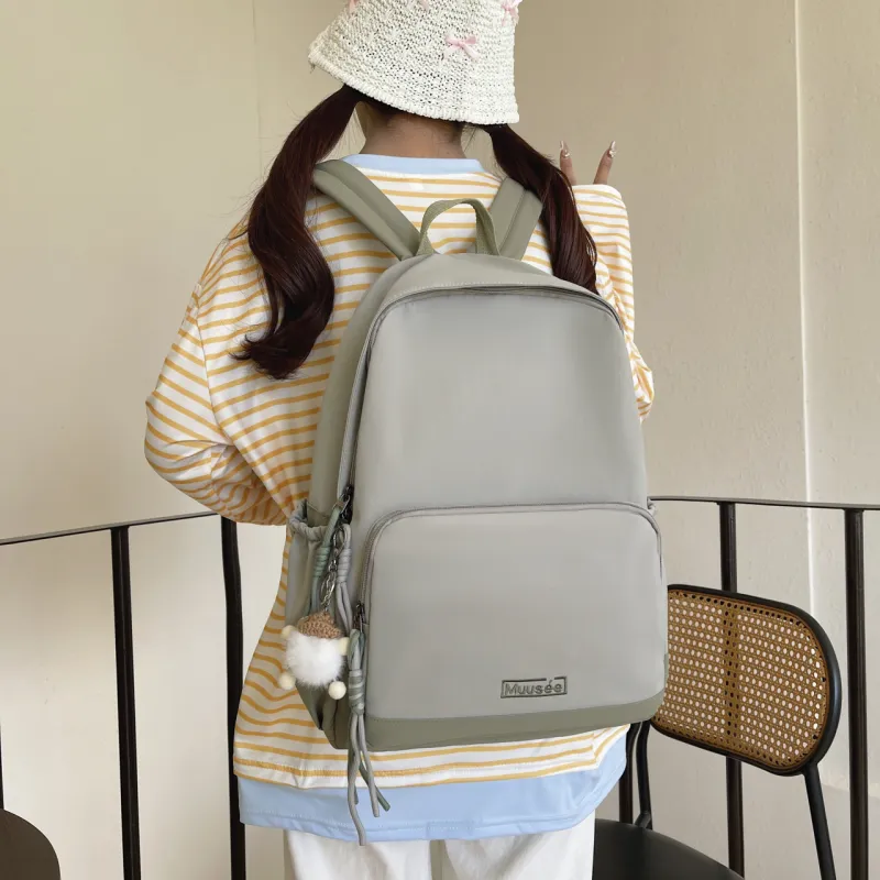 GEERDUN Nylon Backpack Regular Unisex Black, Violet, Khaki, Chocolate, Army Green-17