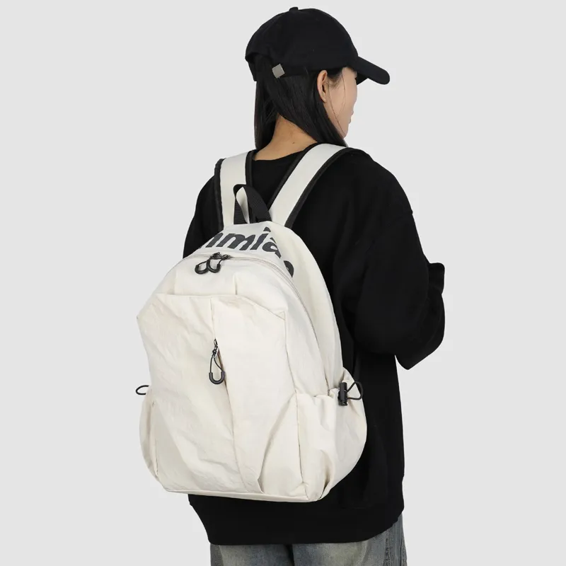 GEERDUN Abrasion Resistant Material Backpack Regular Unisex Ecru, Gray, Black, Green-2