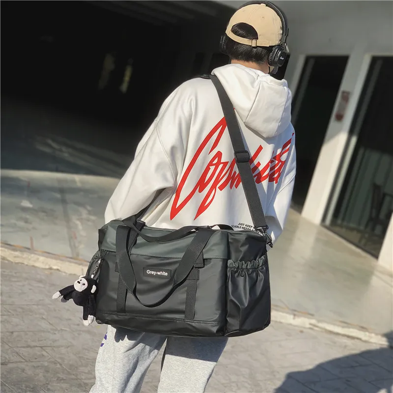 GEERDUN Oxford Shoulder Bag Crossbody Bag Gym Bag Unisex Green/Black/Champagne/Champagne Pink-2