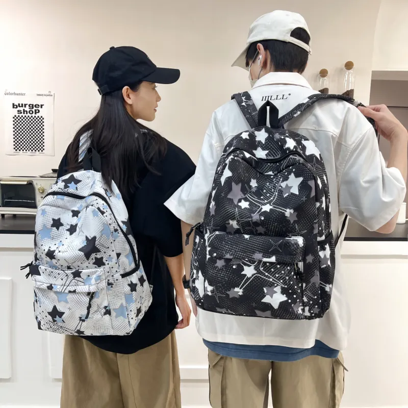 GEERDUN Nylon Backpack Unisex Pink/Yellow/Green/Blue/Black-28