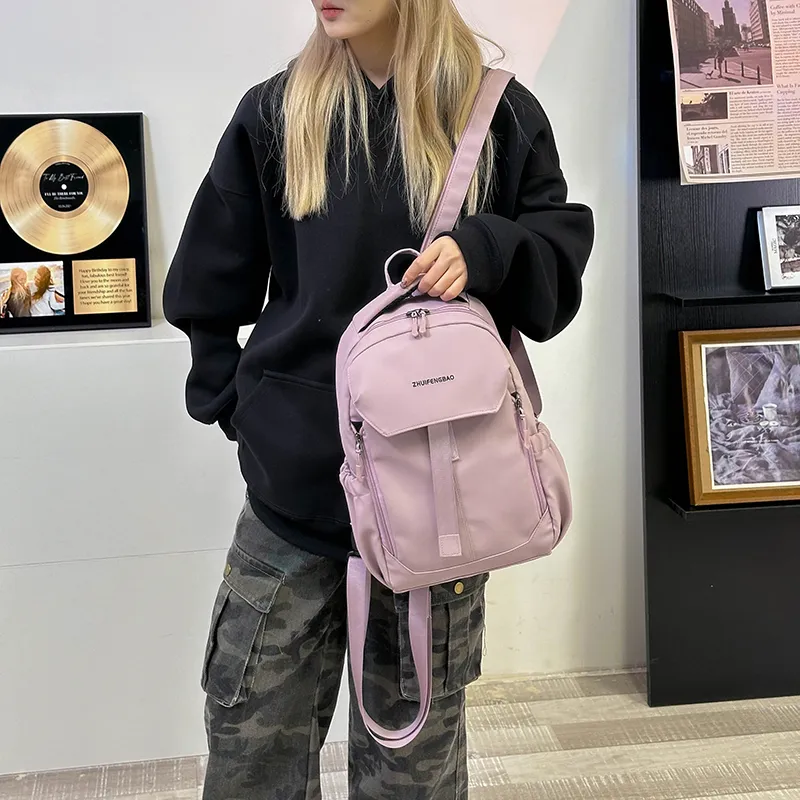 GEERDUN Oxford Backpack Unisex Light Gray, Dark Gray, Black, Pink, Army Green, Blue-7