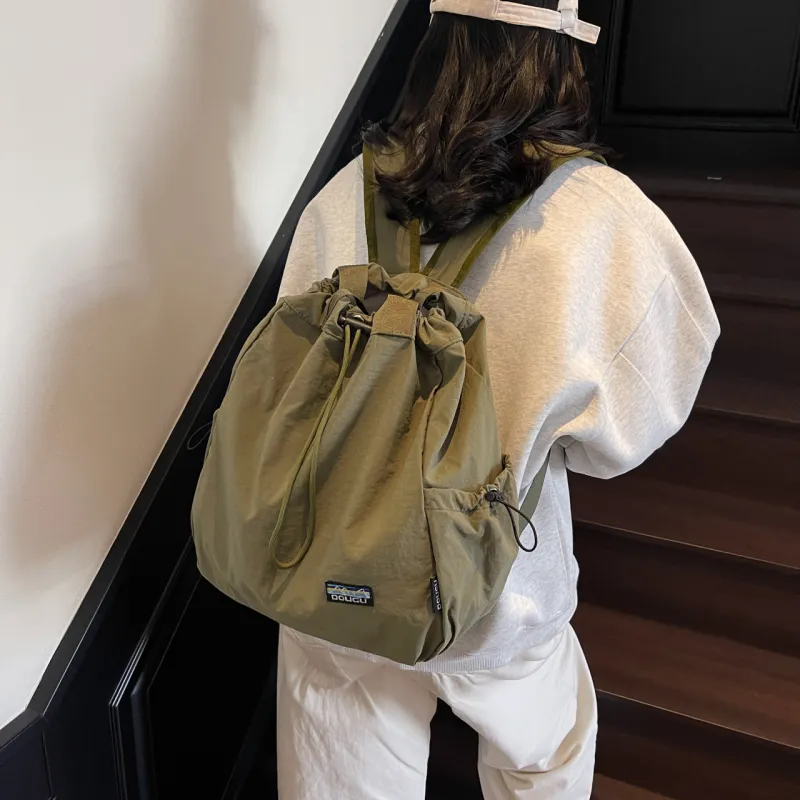 GEERDUN Nylon Fabric Backpack Unisex Multicolor-18