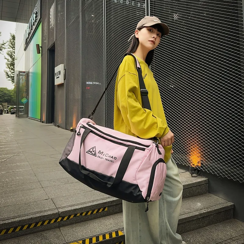 GEERDUN Nylon Gym Bag Tubas Unisex Gray/Black/Blue/Pink-10