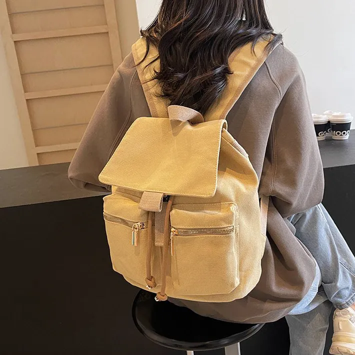 GEERDUN Fabric Backpack Women's Green/Pink/Black/Khaki-9