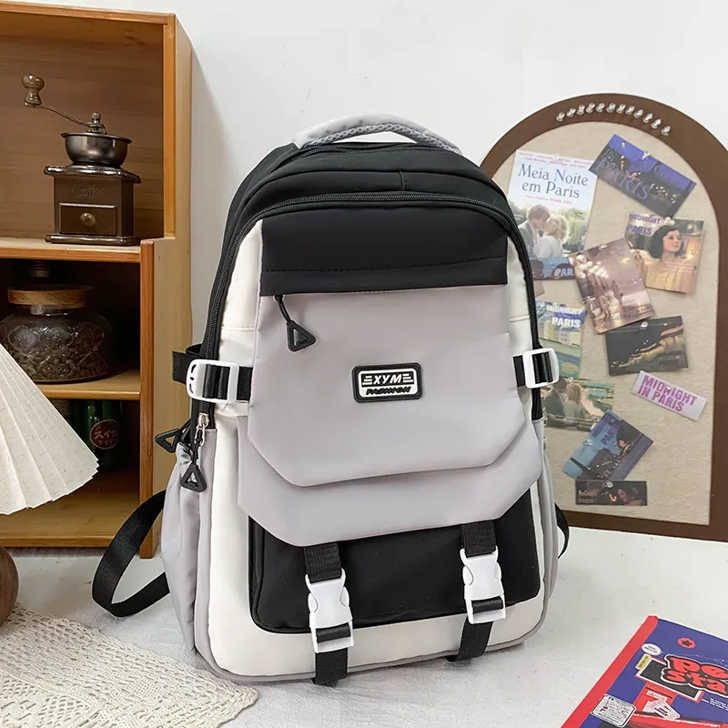 GEERDUN Nylon Backpack Unisex Black/Khaki/Green/Blue/Pink-2