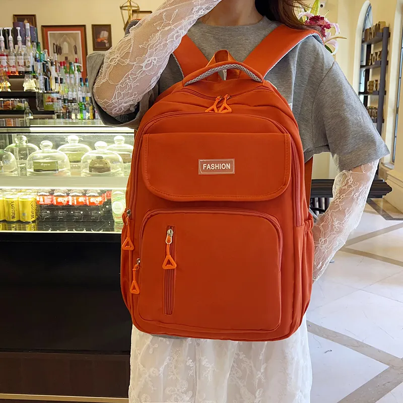 GEERDUN Nylon Fabric Backpack Unisex Multicolor-6
