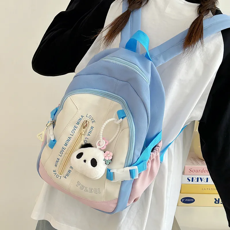 GEERDUN Nylon Backpack Women's Black/Pink/Purple/Green/Blue-8