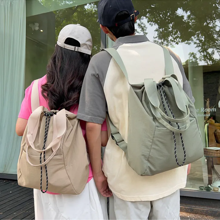 GEERDUN Nylon Backpack Unisex Black/White/Khaki/Green-4