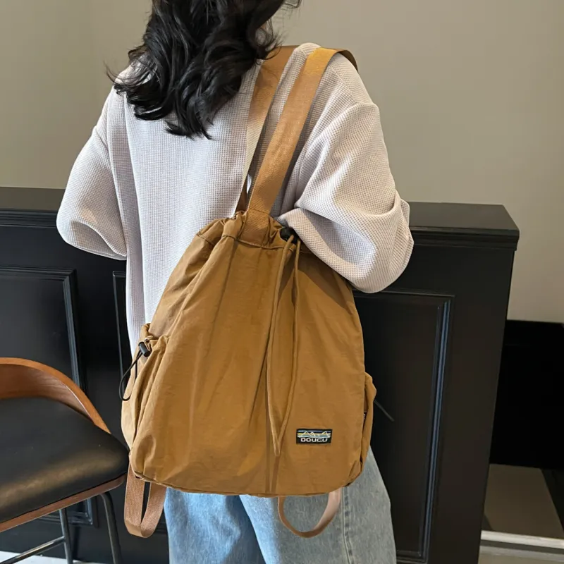 GEERDUN Nylon Fabric Backpack Unisex Multicolor-11