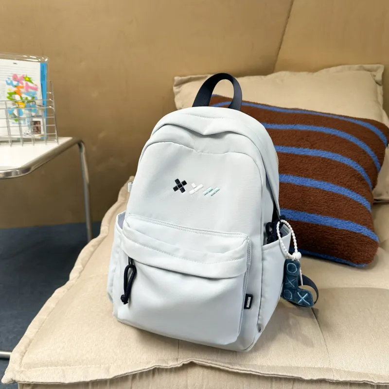 GEERDUN Nylon Backpack Unisex White, Black, Red, Yellow, Sky Blue, Pink-13