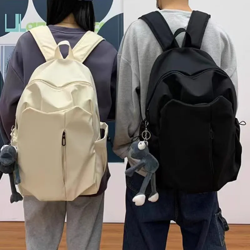 GEERDUN Durable Fabric Backpack Regular Unisex Black/Red/White/Gray-9