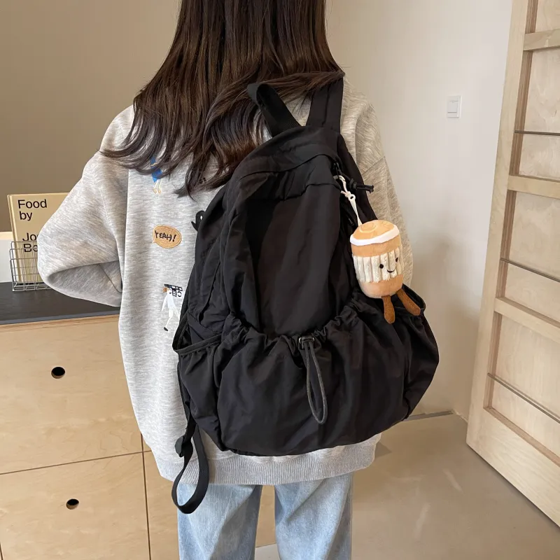 GEERDUN Nylon Fabric Backpack Unisex Multicolor-11