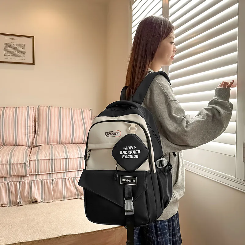 GEERDUN Nylon Backpack Unisex Multicolor-6