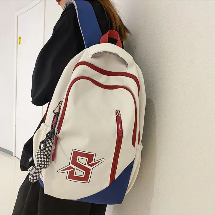 GEERDUN Nylon Backpack Students Backpack Unisex Multicolor-12