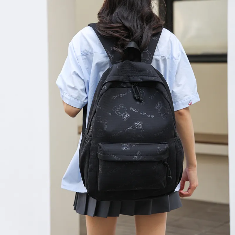 GEERDUN Oxford Backpack Regular Unisex Black/Gray/Khaki/Pink-1