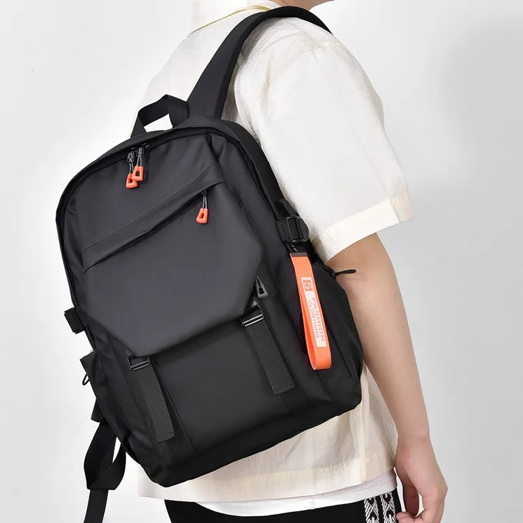GEERDUN PU Laptop Backpack Regular Unisex Black/Gray-2