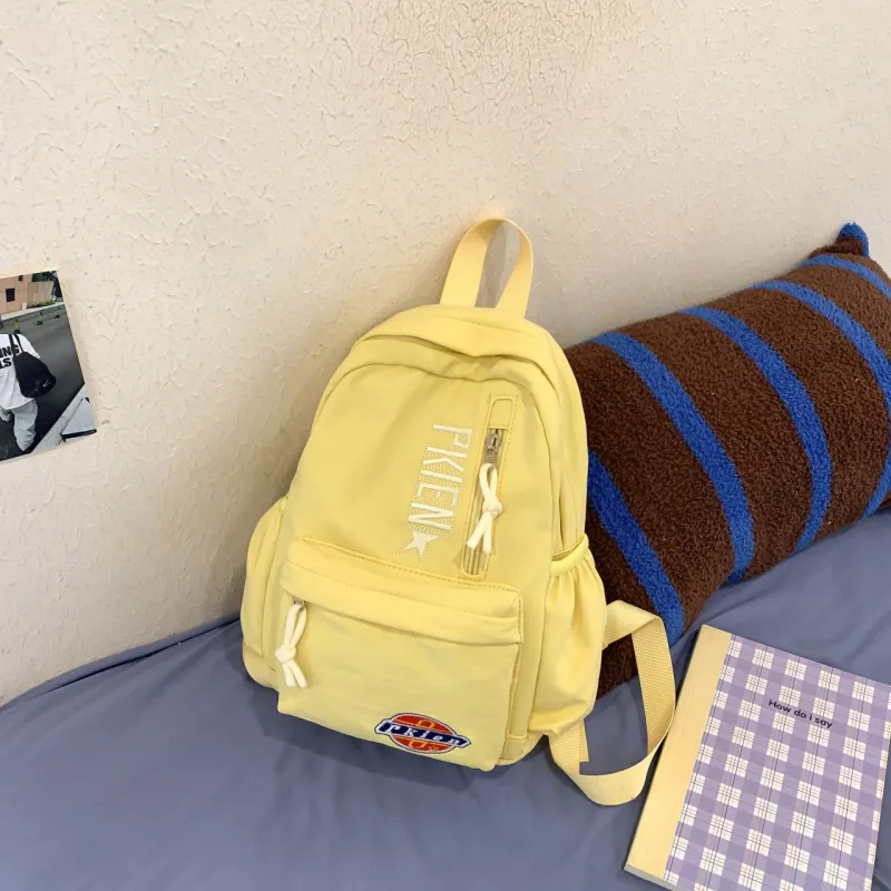 GEERDUN Nylon Backpack Unisex Black/Pink/Violet/Yellow/Khaki/Green/Light Blue-10