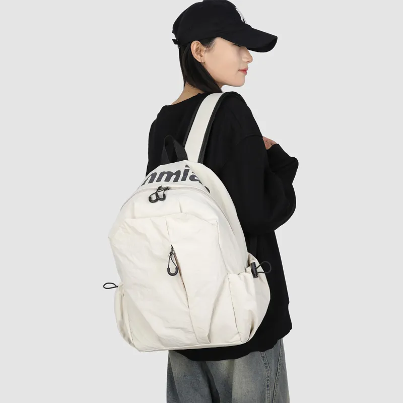 GEERDUN Abrasion Resistant Material Backpack Regular Unisex Ecru, Gray, Black, Green-4