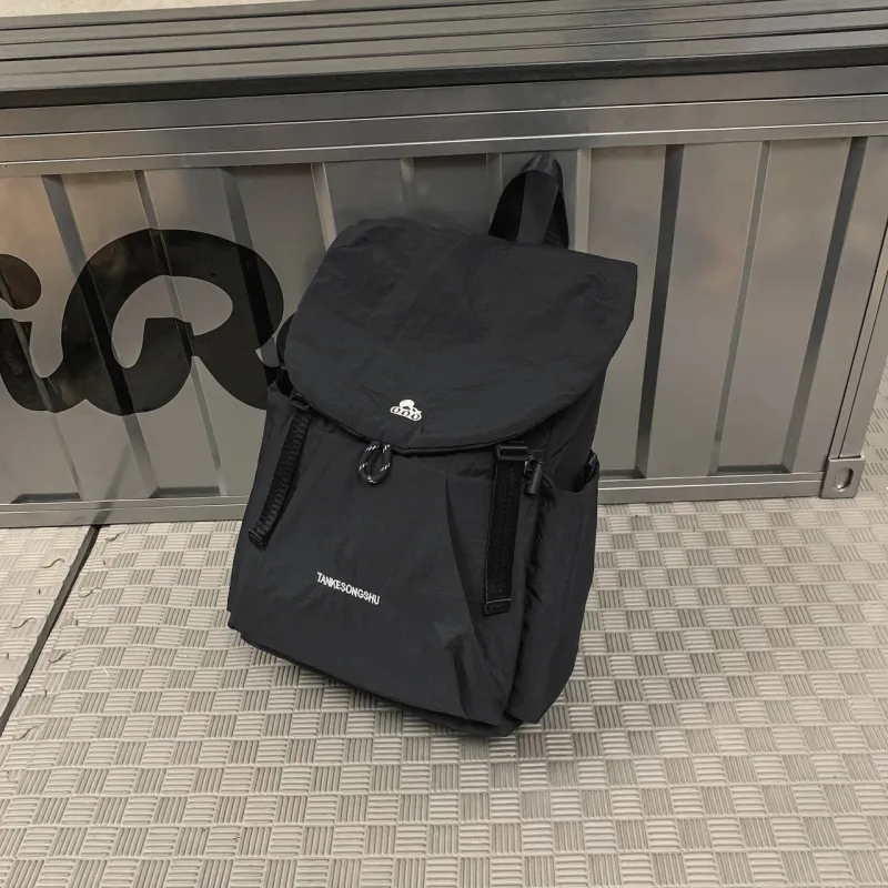 GEERDUN Nylon Backpack Unisex Black/Pink/Orange/Khaki-1